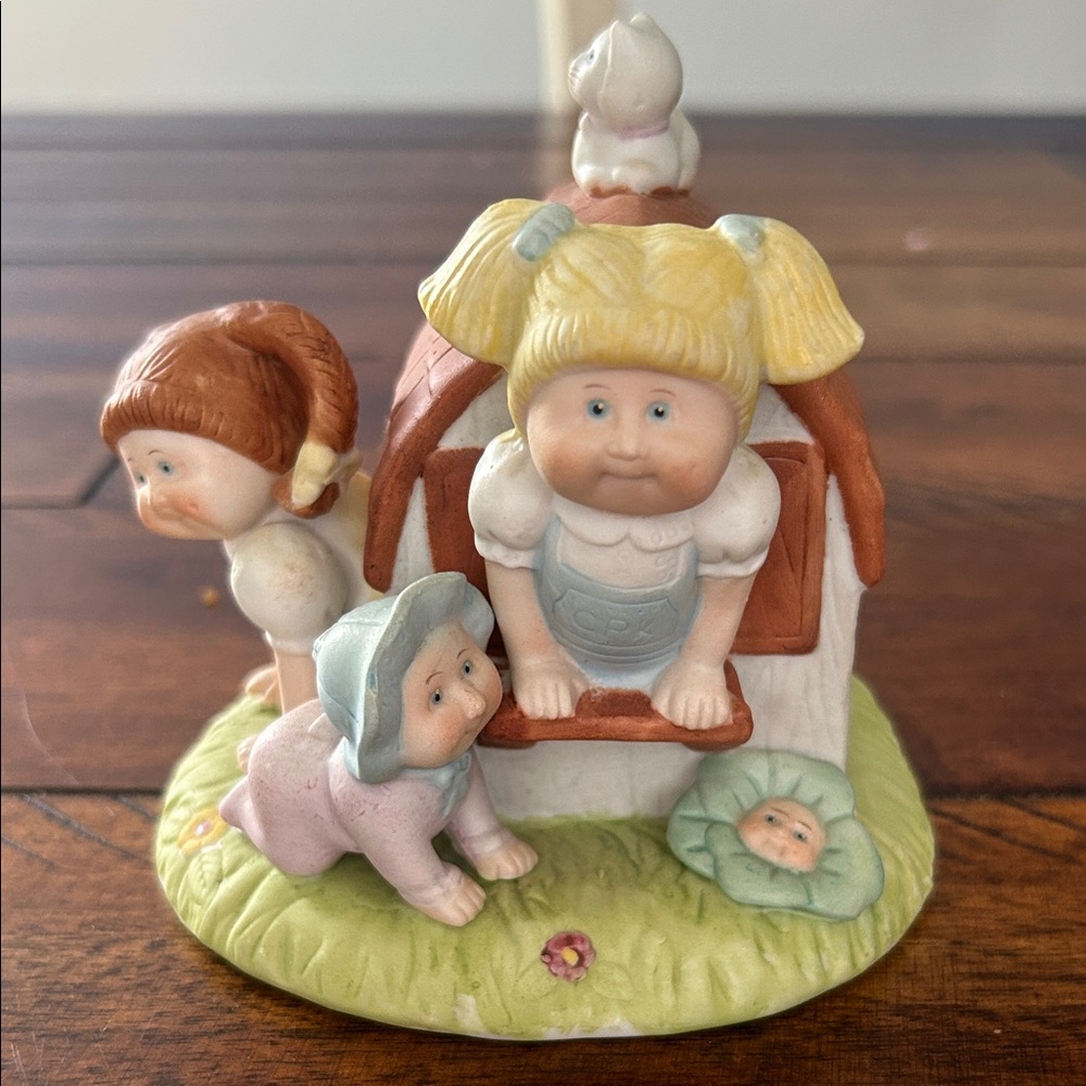 Vintage Whimsical Cabbage Patch Kids and Animals Figurine